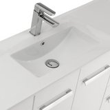 Fienza Delgado 900mm Vanity Unit Kickboard Left Drawers White 90DKL