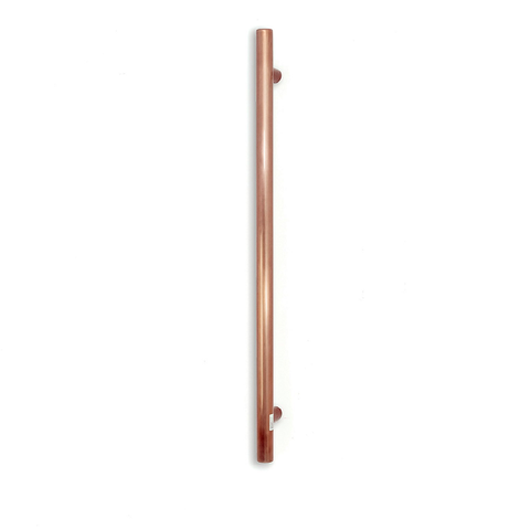 Radiant Vertical Single Heated Towel Bar 40mm X 950mm Gloss Champagne (Top or Botton Wiring) GCH-VTR-950