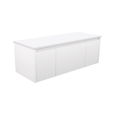 Fienza Alina Fluted Satin White 1200 Wall-Hung Cabinet (Cabinet Only) 120RW-C