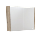 Fienza Mirror LED Cabinet 900mm Scandi Oak PSC900S-LED