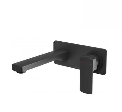 Phoenix Teva Wall Basin/ Bath Mixer Set 200mm Matte Black (2530533310524)