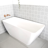 ADP Utopia 1600mm Cast Marble Freestanding Bath Gloss White UTOPBATH1600G