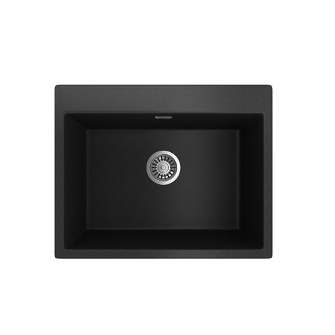 Seima Oros Black Sink 620 x 500mm Bowl (Abovemount or Undermount) No Taphole 191989