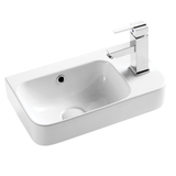 Pacto 260 Wall Basin White with OverflowOne Tapholer 191081 (4516799905852)