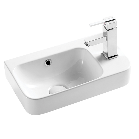 Pacto 260 Wall Basin White with Overflow No Tapholer 191137 (4516799840316)