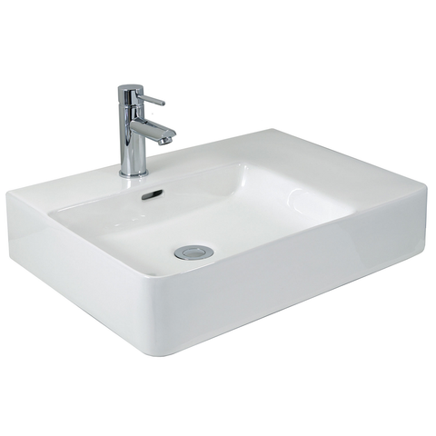 Pacto 600 Basin Wall White Lb with Overflow One Taphole 191249 (4516800004156)