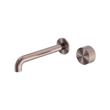 Nero Opal Progressive Wall Basin Mixer 160mm Spout Brushed Bronze NR252007a160BZ