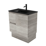 Fienza Dolce Matte Black Industrial 750mm Vanity Kickboard (Left Drawers) TCLB75XKL