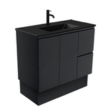 Fienza Dolce Matte Black Satin 900mm Vanity Kickboard (Right Drawers) TCLB90ZBKR