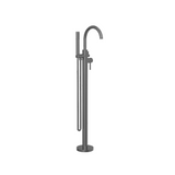 Nero Nova Round Floormount Mixer With Handshower Gun Metal NR210903aGM