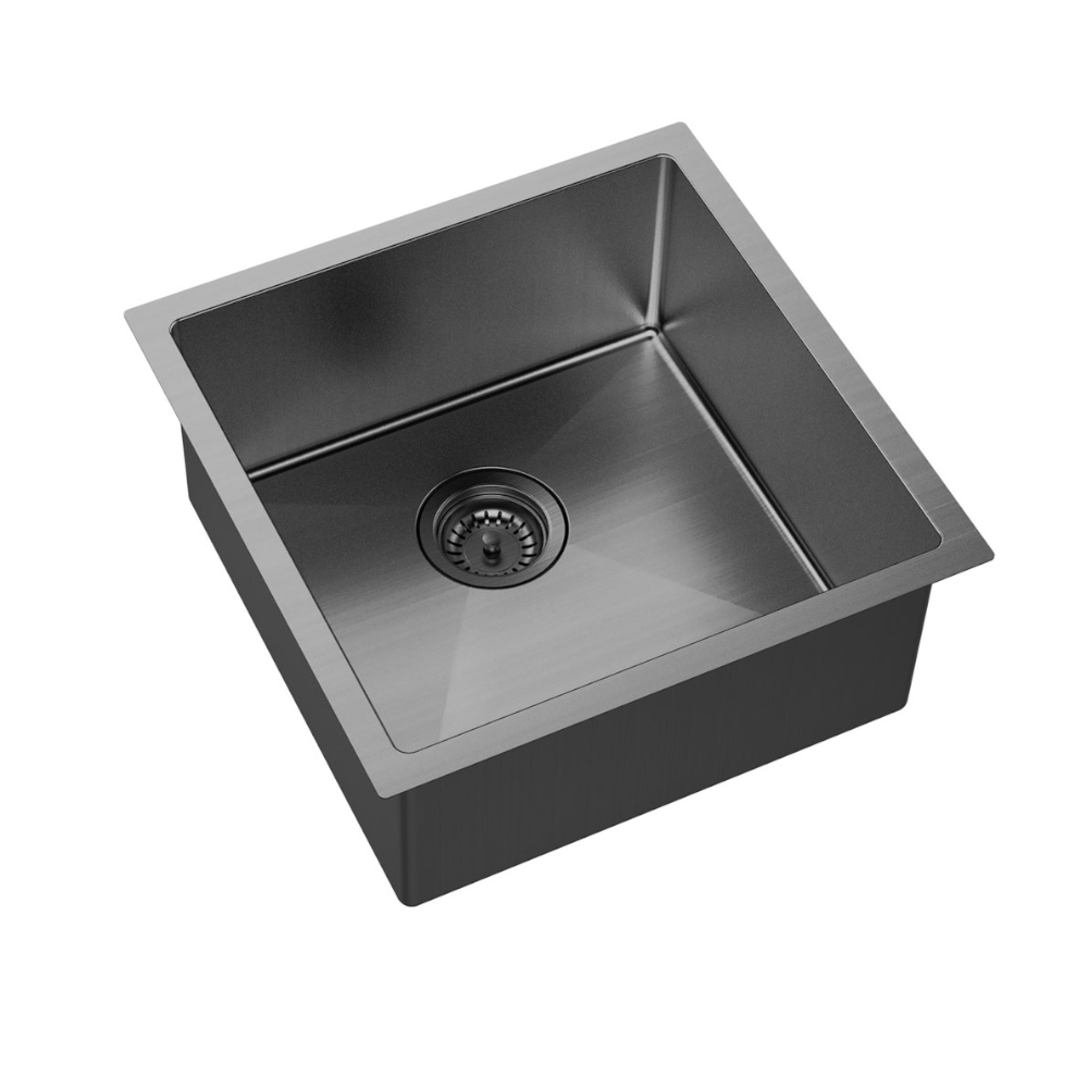 Fienza Hana Single Kitchen 32L Sink PVD Carbon Metal 68401CM