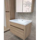 Belbagno Alexandra Wall Hung Vanity 760x525x500mm White Oak ALEX-760-W-WO