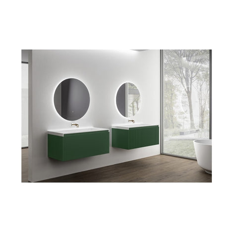 Belbagno Rimini Wall Hung Vanity 990x495x450mm Rain Forest Green RIMINI-1000-RF