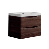 Belbagno Ancona Wall Hung Vanity 600x420x450mm Rose Wood ANC-600W-RW