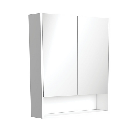 Fienza Mirror Cabinet 750mm with Undershelf Satin White PSC750SMW
