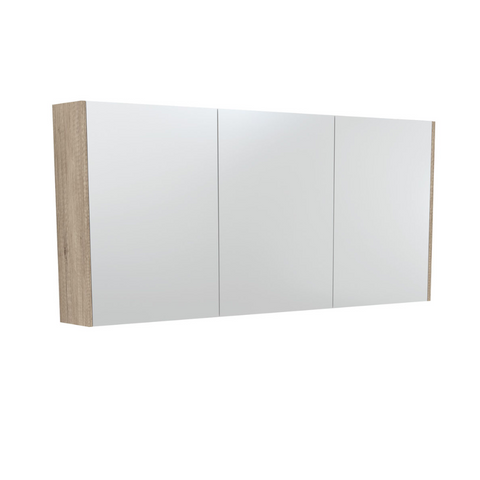 Fienza Mirror Cabinet 1500mm with Side Panels Scandi Oak PSC1500S