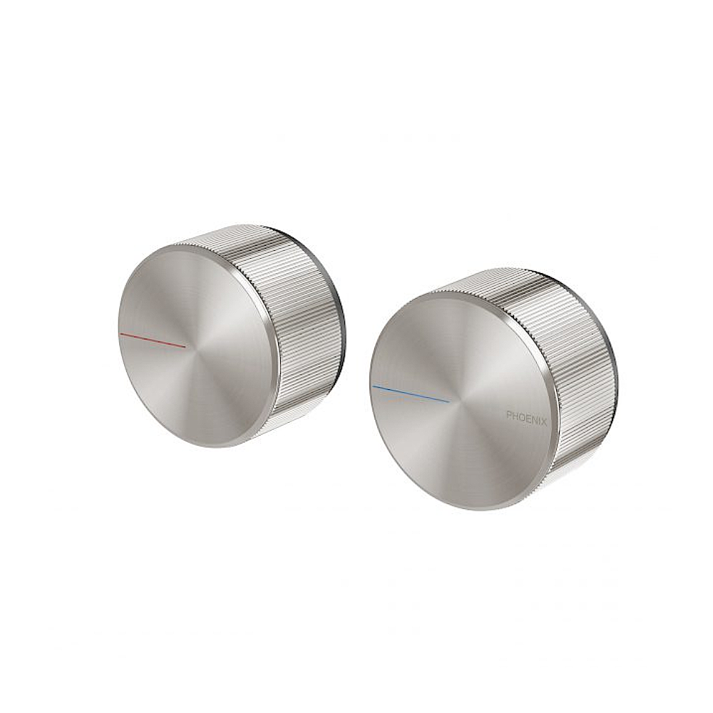 Phoenix Axia Wall Top Assemblies 15mm Extended Spindles Brushed Nickel 117-0670-40