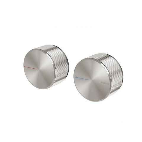 Phoenix Axia Wall Top Assemblies 15mm Extended Spindles Brushed Nickel 117-0670-40