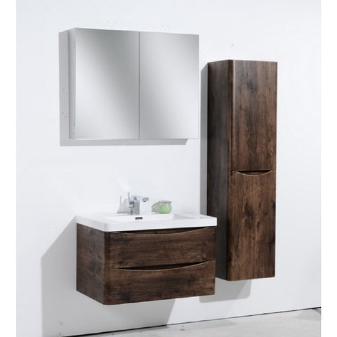 Belbagno Ancona Side Cabinet 1500x350x350mm Rose Wood ANC-1500-RW
