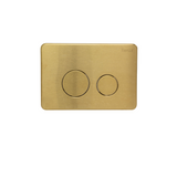 Fienza Isabella Toilet Package Wall Faced Toilet Slim Seat, R&T Inwall Cistern, Round Urban Brass Buttons (K019A-PS-2 + G30032 + JB11UB)
