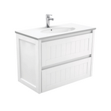 Fienza Rotondo Hampton 900mm Wall Hung Vanity Unit White ROT90T