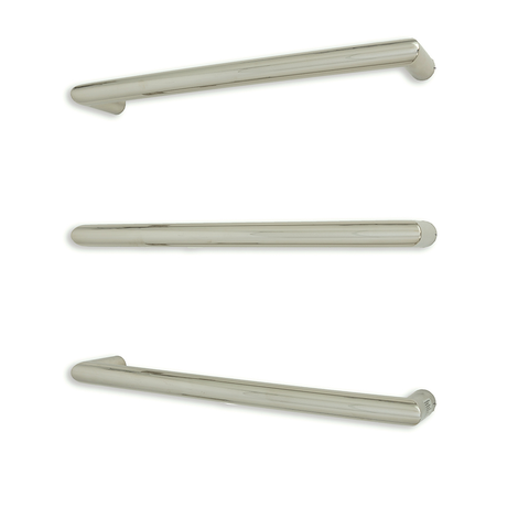 Radiant Polished 500mm Round Single Bar Heated Towel Rail (Left or Right Wiring) SBRTR-500