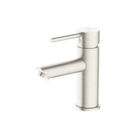 Nero Dolce Basin Mixer Straight Spout Brushed Nickel NR250802BN