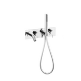 Nero Mecca Wall Mount Bath Mixer with Handshower Chrome NR221903dCH