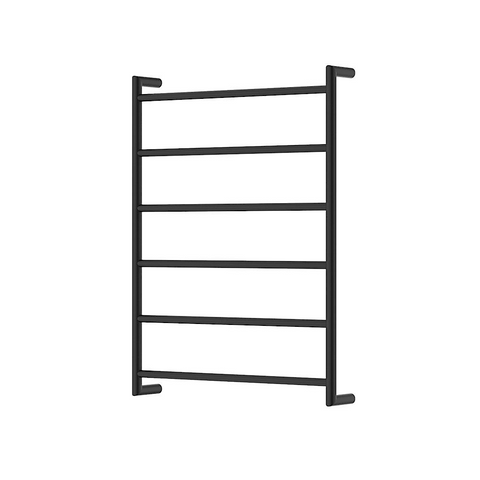 Fienza Kaya Heated Towel Ladder 600x800mm 6 Bars Matte Black 8286080MB