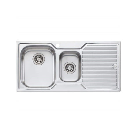 Oliveri Diaz 980mm 1 & 1/2 Bowl Sink With Drainer Stainless Steel DZ101