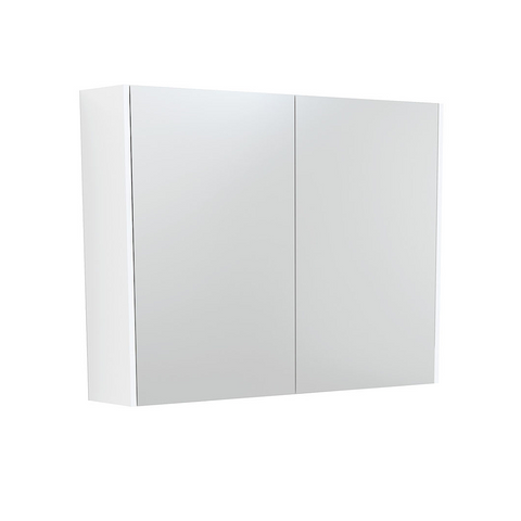 Fienza Mirror Cabinet 900mm with Side Panels Satin White PSC900MW