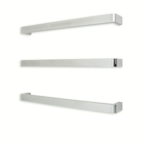 Radiant Polished 650mm Single Square Bar with Rounded ends Polished Heated (Left or Right Wiring) VAIL-650