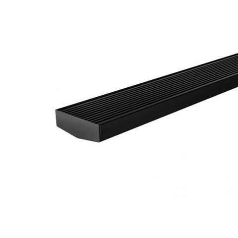 Phoenix V Channel Drain HG 75 x 1215mm Outlet 45mm Matte Black 201-2141-10