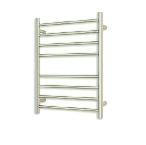 Radiant Brushed 530 x 700mm Round Heated Towel Rail (Left Wiring) BRU-RTR530LEFT