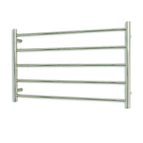 Radiant Polished 950 x 600mm Round Heated Towel Rail (Right Wiring) RTR07RIGHT