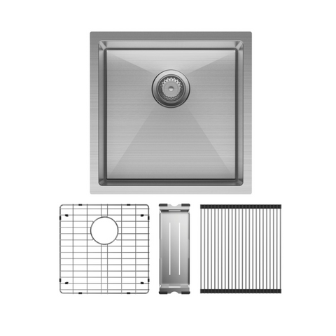 Fienza Hana Single Kitchen 32L Sink Kit Stainless Steel 68401-KIT