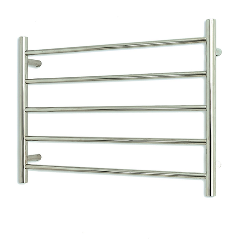Radiant Polished 750 x 550mm Round Heated Towel Rail (Left Wiring) RTR03LEFT