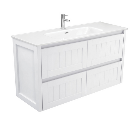 Fienza Joli Hampton 1200mm Wall Hung Vanity Unit White JOL120T