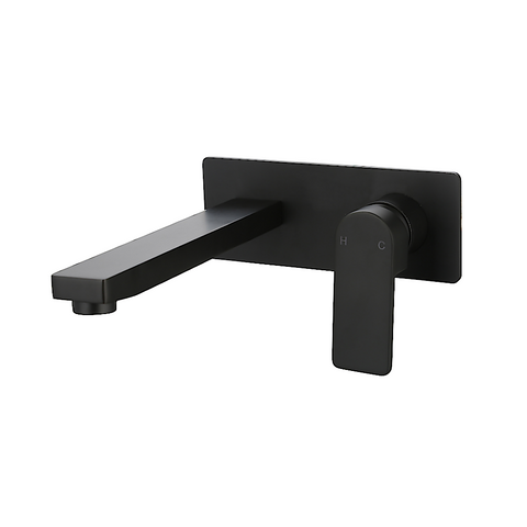 Ikon Flores Wall Mixer and Spout Matte Black HYB135-601MB