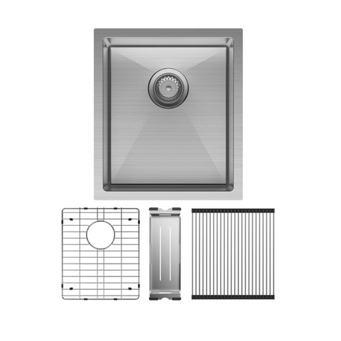 Fienza Hana Single Kitchen 27L Sink Kit Stainless Steel 68400-KIT