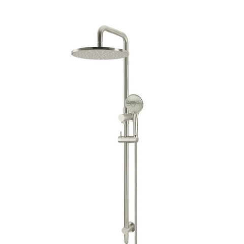 Meir Round Combination Shower Rail 300mm Rose, Three Function Hand Shower Brushed Nickel MZ0706-PVDBN