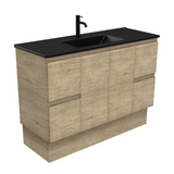 Fienza Dolce Matte Black Scandi Oak 1200mm Vanity Kickboard TCLB120SK