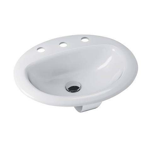 Fienza Stella Inset Basin 3th White RB405-3