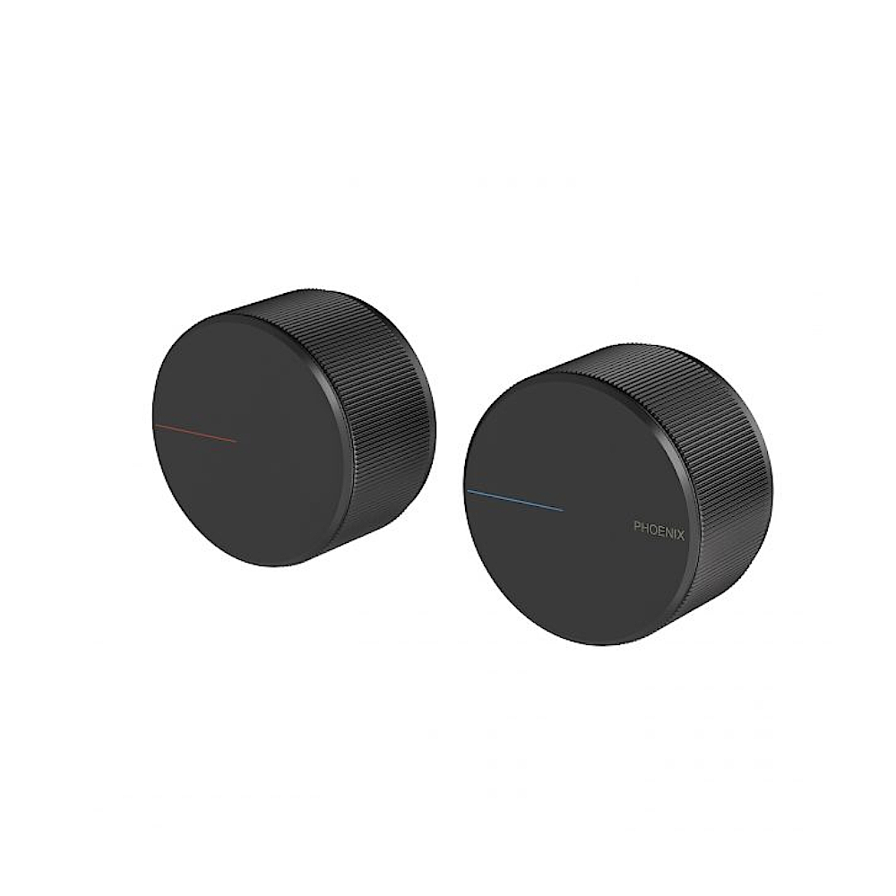 Phoenix Axia Wall Top Assemblies 15mm Extended Spindles Matte Black 117-0670-10