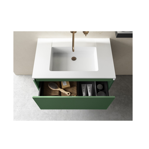 BelBagno Rimini Wall Hung Vanity 790x495x450mm Rain Forest (green) RIMINI-800-RF