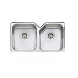 Oliveri Nu-Petite 881mm Double Bowl Sink Undermount Stainless Steel NP63U