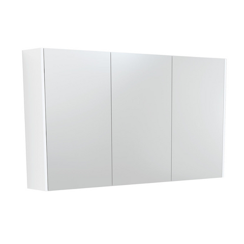 Fienza Mirror Cabinet 1200mm with Side Panels Satin White PSC1200MW