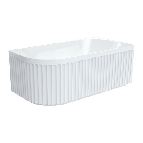 Fienza Eleanor Freestanding 1500mm Left Hand Corner Bath Acrylic White FR713-1500L