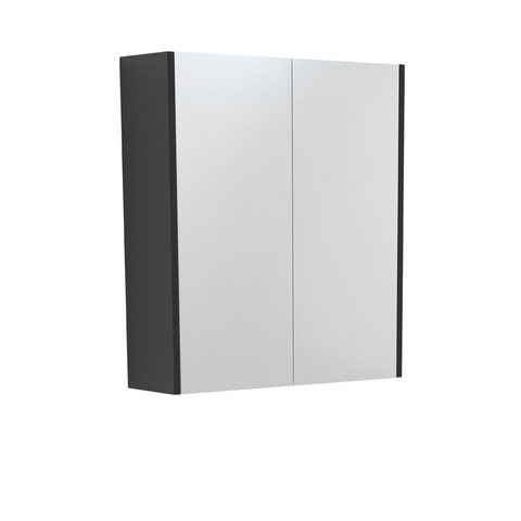 Fienza Mirror Cabinet 600mm with Side Panels Satin Black PSC600B