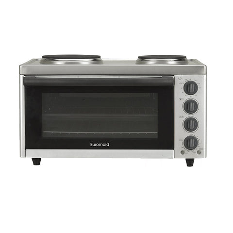 Euromaid Benchtop Oven with Cooktop Stainless Steel MC130T